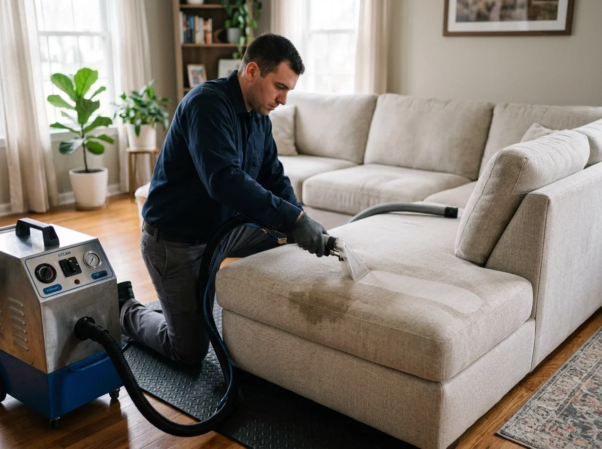 Upholstery Cleaning Process